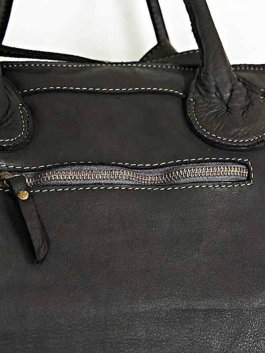 Leather Women's Bag Shoulder Black