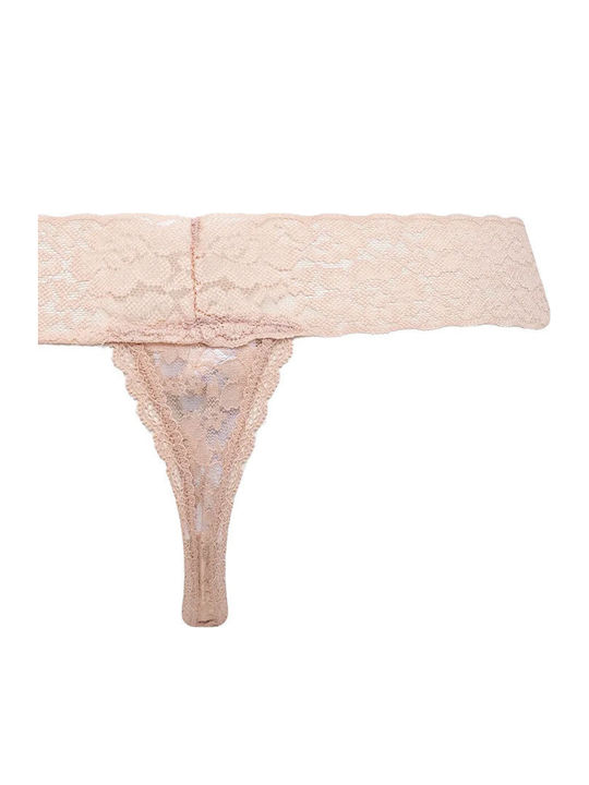 Γυναικεία String 3Pack με Δαντέλα Κόκκινα