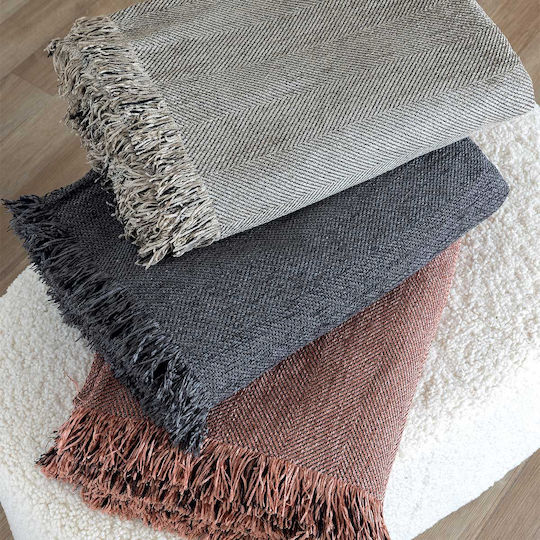 Palamaiki Dona Ριχτάρι Πολυθρόνας Chenille 180x180εκ. Coal