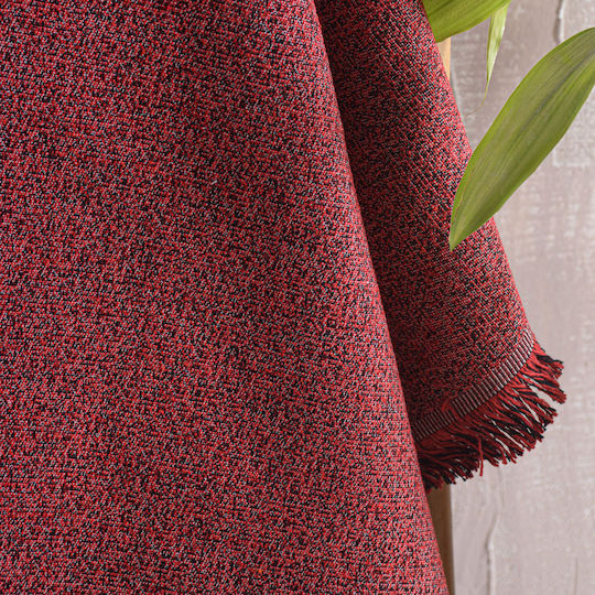 Rythmos Cadenza Sofa Throw 2 Seater 2 Sides Jacquard 180x240cm Burgundy