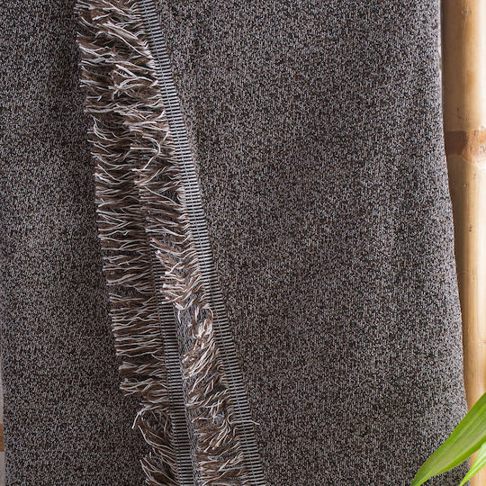 Rythmos Cadenza Armchair Throw Two Sides Jacquard 180x160cm Brown-Black