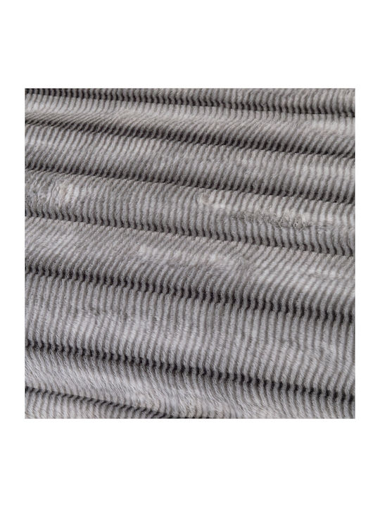 Nima Lunetta Ριχτάρι Πολυθρόνας Γούνινο 180x180εκ. Light Gray 35447