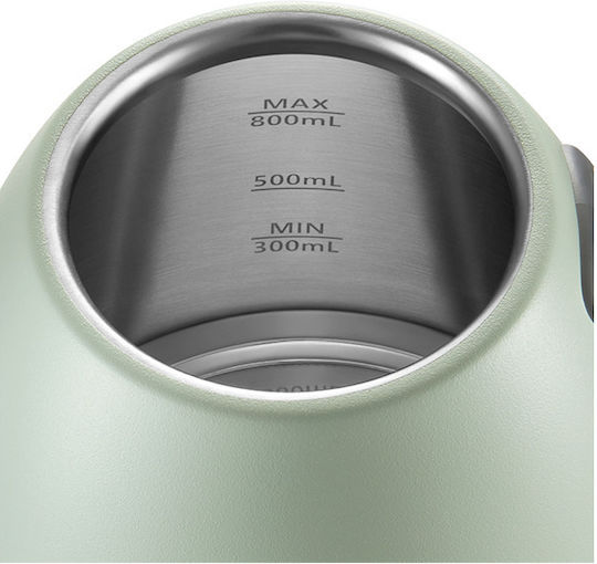 Buydeem Електрическа Кана За Пътуване 800ml 1000W Зелена