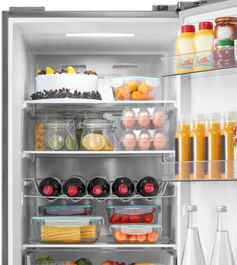 Midea 378лт В201xШ59.5xД70см. Inox MDRB521MGA46O