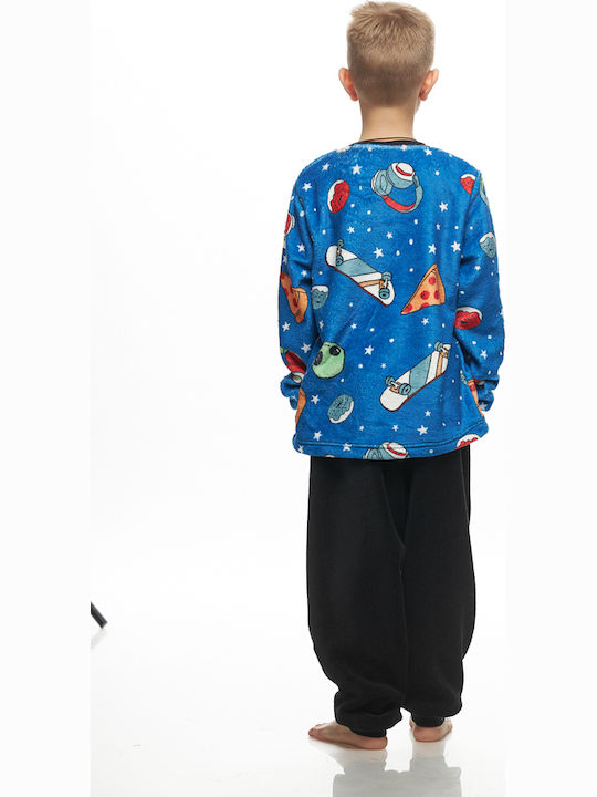 Galaxy Pijama pentru copii De iarnă Fleece Royal Blue
