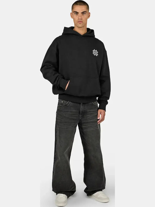 Sweatshirt mit Kapuze Washed Black