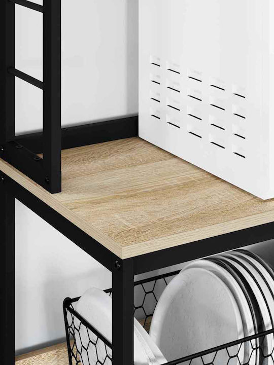 vidaXL Ραφιέρα Κουζίνας Ξύλινη 6 Θέσεων Καφέ 100x40x168cm