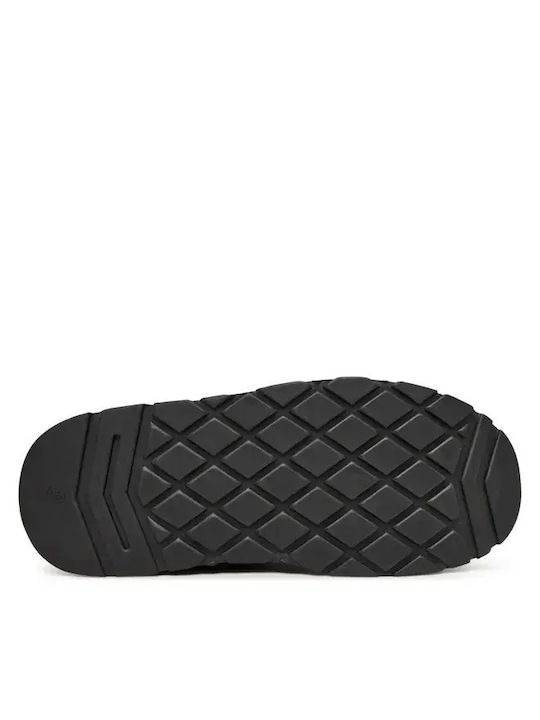Dolsay Suede Γυναικεία Μποτάκια Αστραγάλου με Γούνα Μαύρα