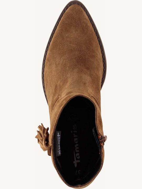 Leder Stiefeletten Damen Braun