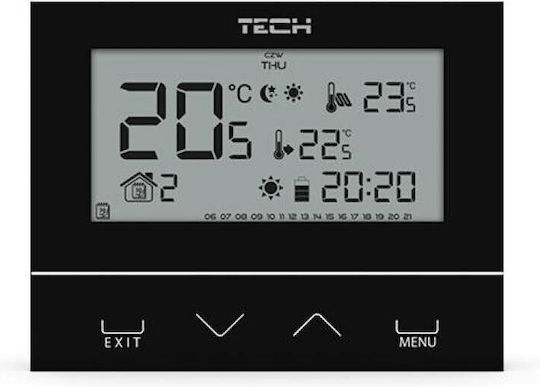 Tech Boss ST292V2BK Wireless Digital Weather Station Tabletop Black