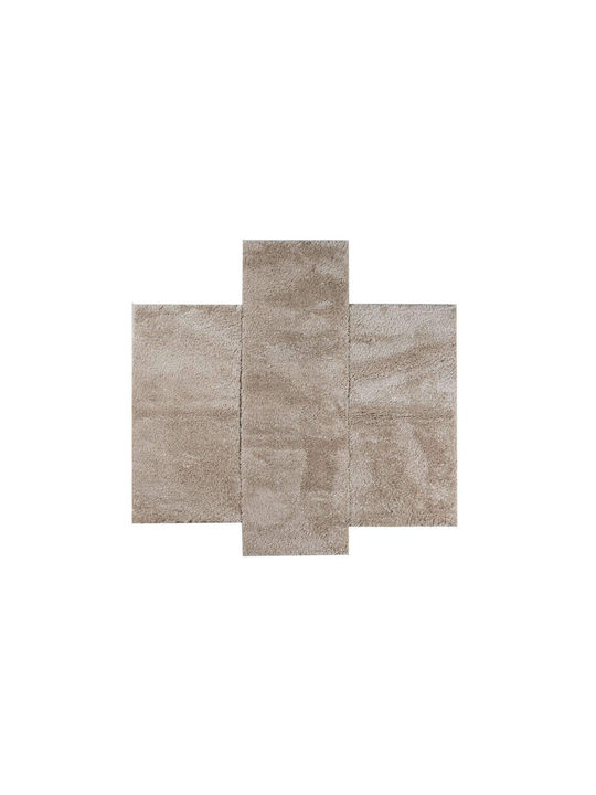 Shaggy Bedroom Rugs Set Beige 9999991329768 3pcs