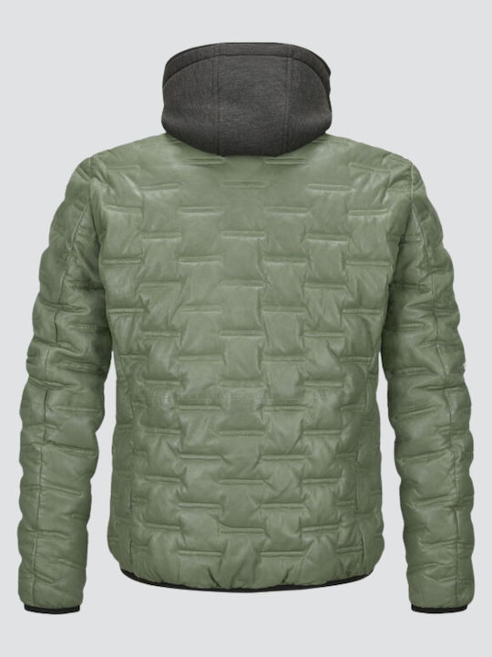 Geacă de Piele Verde