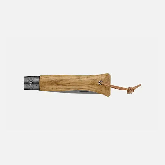 Opinel Neo6 Taschenmesser mit Verriegelungsmechanismus Schwarz Eiche