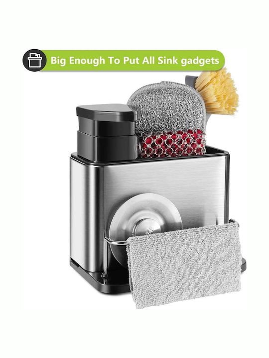 Uncle George Kitchen Sink Organizer Made of Silver Stainless Steel 18x13x19cm
