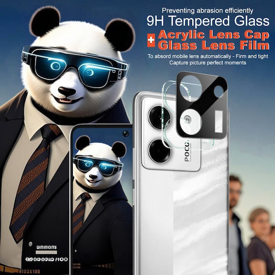 Imak Προστασία Κάμερας Tempered Glass Μαύρο για το Xiaomi Poco M7 Pro 5G