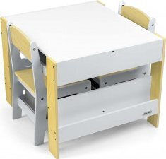 Kids Table Set with Chairs White Milly Mally