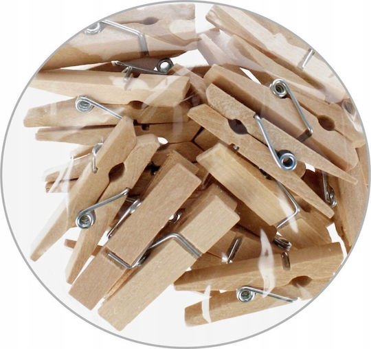 Craft with Fun Ξύλινο Διακοσμητικό Στοιχείο για DIY Κατασκευές 24τμχ