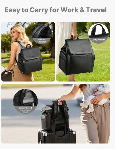 Rucsac Pentru Pompa de Sân Vevor Geantă Pentru Alăptare Pachet Cu Gheață Potrivită S1/s2 Accesorii Pentru Pompare & Depozitare Lapte Matern Husă Portabilă Pentru Pompă Muncă Călătorii Utilizare Familială Negru