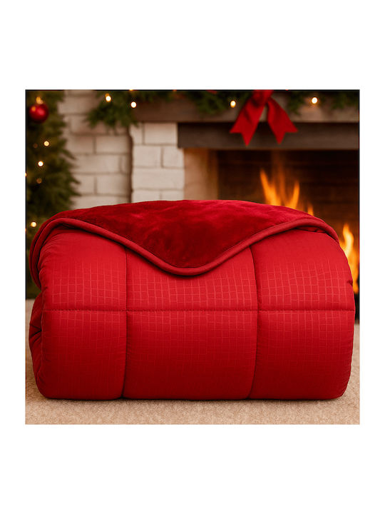 Astron Italy Bettbezug Großes Doppelbett 220x240cm Wine 350 GSMGsm