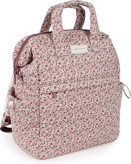 Pasito a Pasito Diaper Bag Burgundy 29x40x17cm.