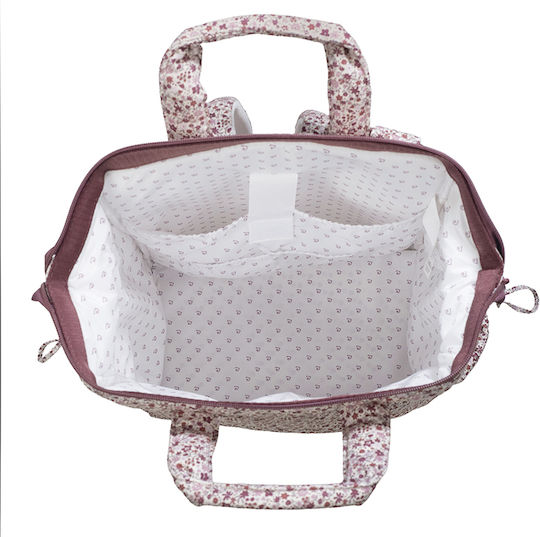 Pasito a Pasito Diaper Bag Burgundy 29x40x17cm.