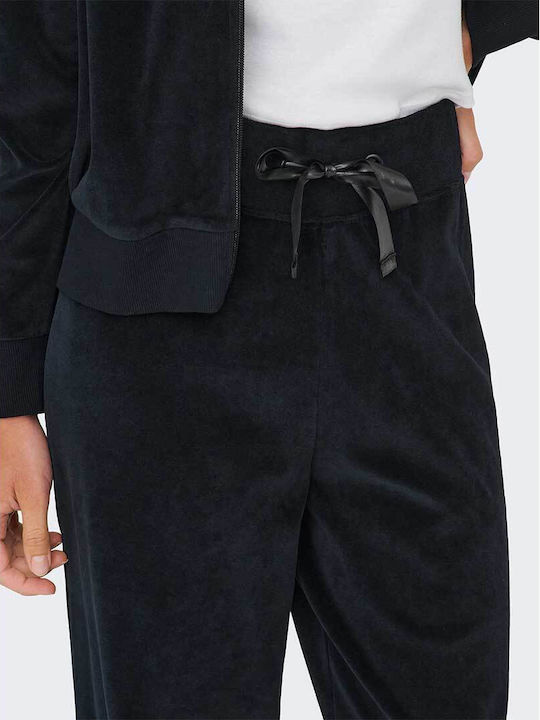 Women's High Rise Cotton Pantaloons with Rubber Band in Regular Fit Black