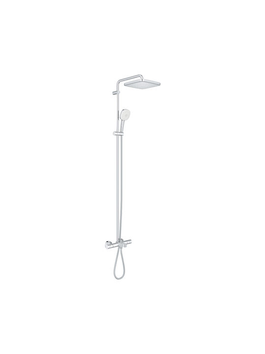 Grohe Tempesta Σετ Μίκτης, Τηλέφωνο & Κεφαλή Ντουζ Εντοιχισμού για Μπανιέρα Ασημί