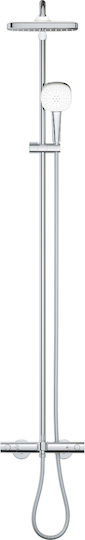 Grohe Tempesta Комплект смесител, душ слушалка и душ глава за вграждане за вана Сребрист