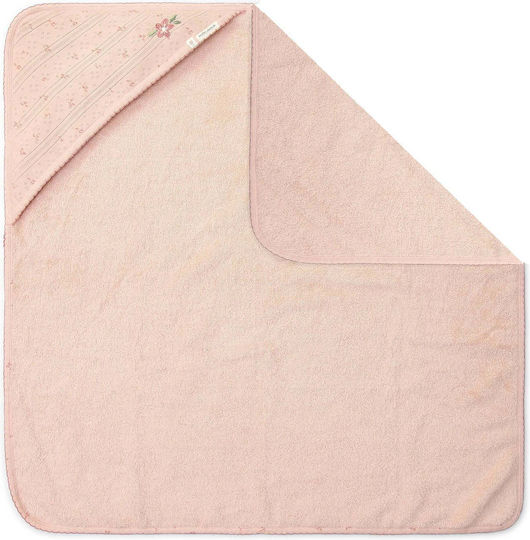 Little Dutch Βρεφική Κάπα-Μπουρνούζι με Κουκούλα Pure Blossom 100x100εκ.
