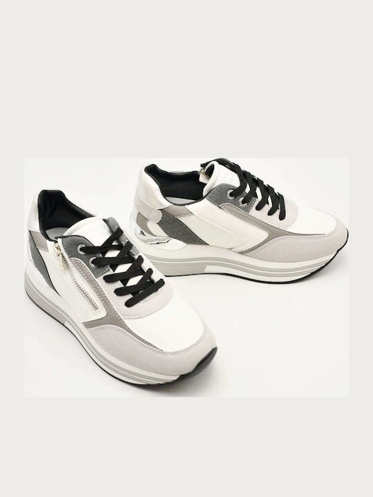 Sneakers White With Gray