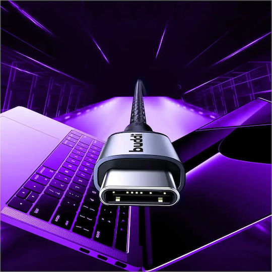 Buddi Flex Magnetic USB 2.0 Cable USB-C male - USB-C 60W Black 2m