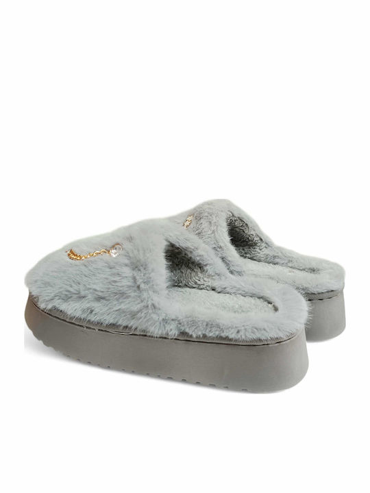 Winter Women's Slippers Gray