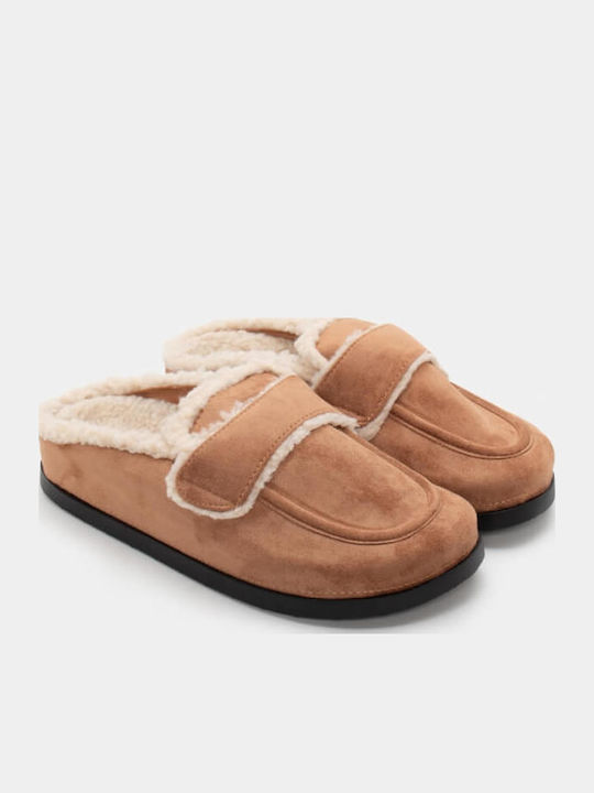 Closed Women's Slippers Brown