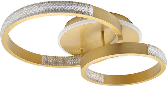 Keskor Deckenleuchte 60cm Gold mit Integrierter LED
