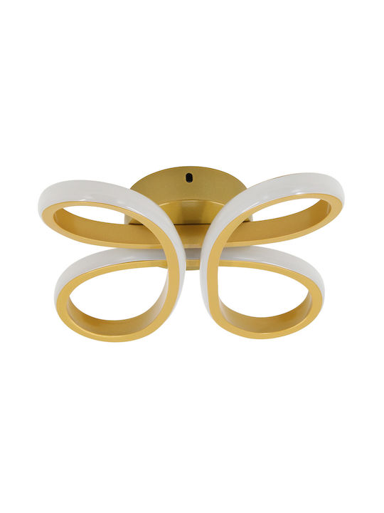 Keskor Deckenleuchte 21cm Gold mit Integrierter LED