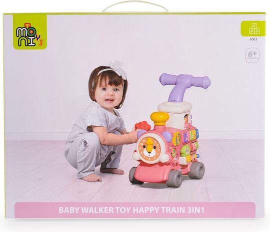 Moni Happy Train για 12+ μηνών με Ήχους Ροζ
