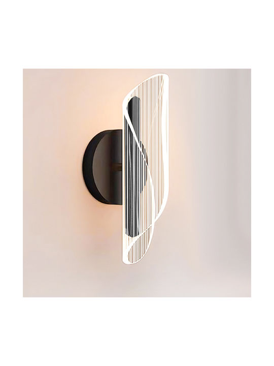 Keskor Modern Leuchte Wand mit Integrierter LED Schwarz 26x9.5x10cm
