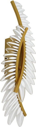 Keskor Lamp Wall with Integrated LED Gold 16x5.5x48cm