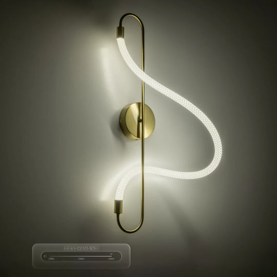 kelvo Modern Wall Lamp with Integrated LED and Warm to Cool White Light 15x70x70cm