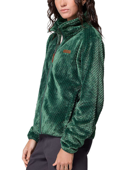 Fire Side Ii Sherpa Full Γυναικεία Ζακέτα με Φερμουάρ σε Πράσινο Χρώμα