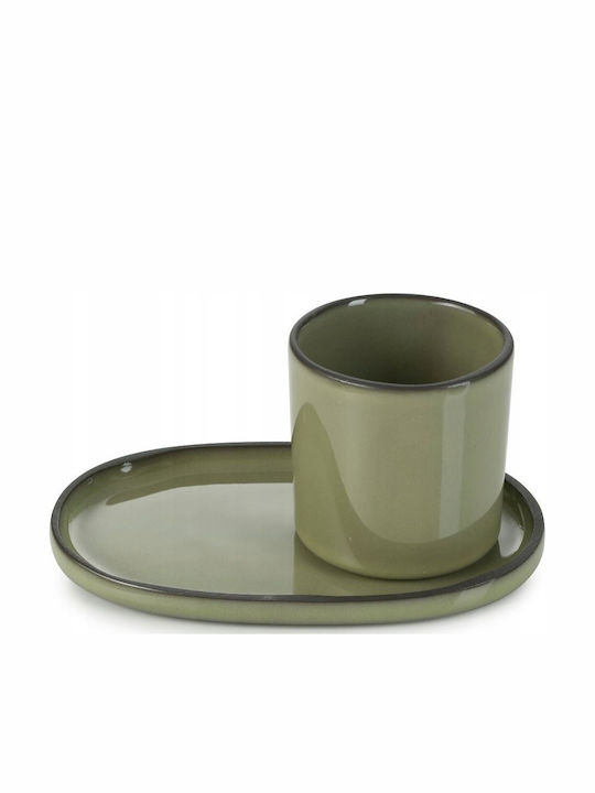 Revol Tasse Espresso aus Porzellan Grün