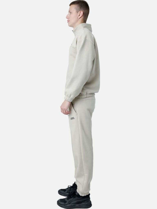 Σετ Φόρμας με Λάστιχο Beige
