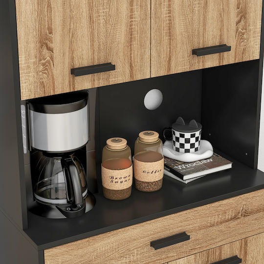 Unterschrank für Ofen Black 80x40x180cm