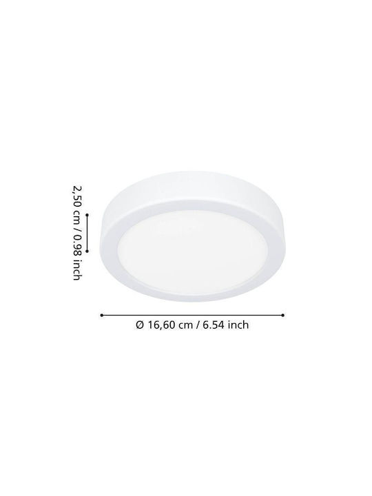 Eglo Deckenleuchte Badezimmer 16,6cm mit Integrierter LED
