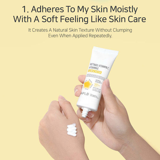 APLB Retinol Vitamin C Vitamin E Αντηλιακό Προσώπου SPF50+ 40ml