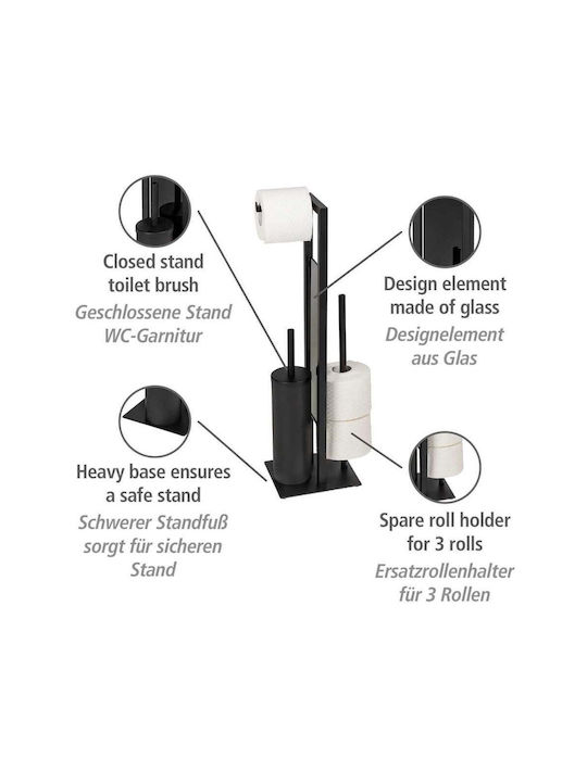 Wenko Wenko Glass Black Bathroom Accessory Set