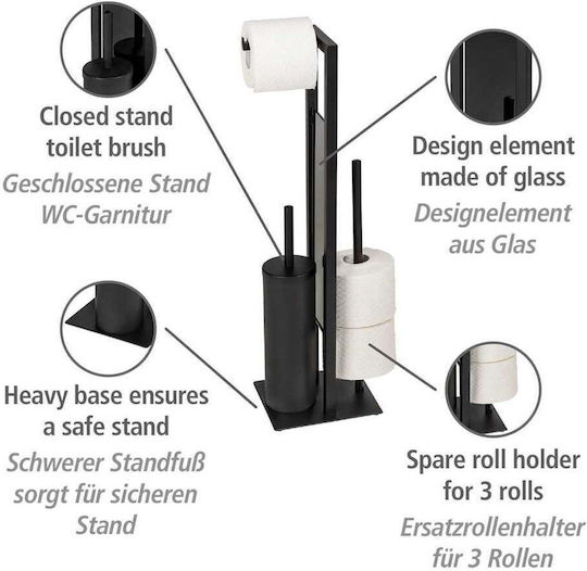 Wenko Wenko Badezimmerzubehör-Set Glas Schwarz