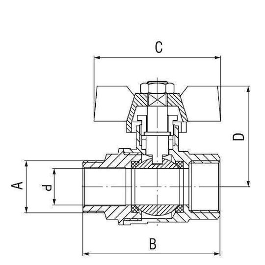 Ferro Two-Way Pressure Relief Valve ½" for boiler