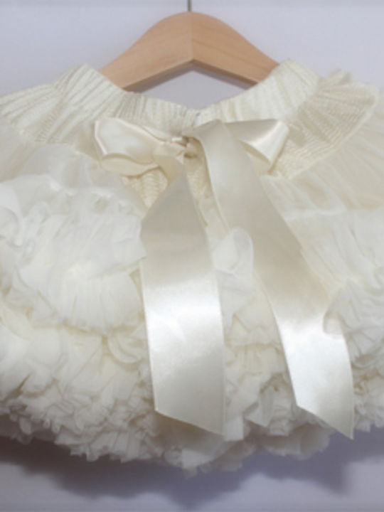 Kids Tulle Tulle White Skirt