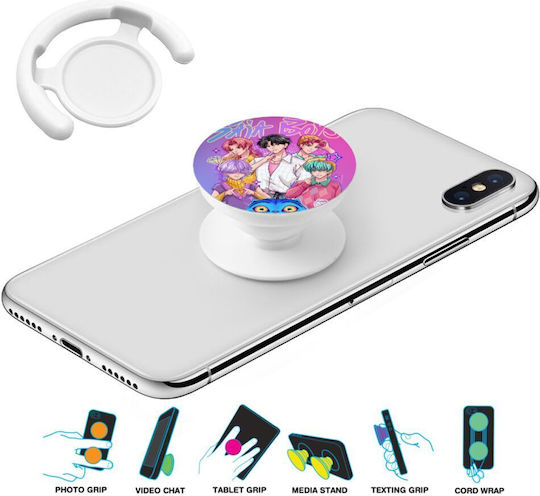 Huntrix Saja Boys Phone Holders Stand Λευκό Βάση Στήριξης Κινητού Στο Χέρι